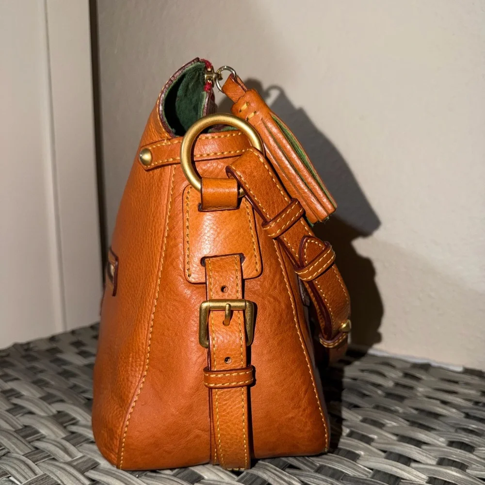 Dooney & Bourke Florentine Leather Medium Zip Hobo Shoulder Bag - Picture 8 of 16